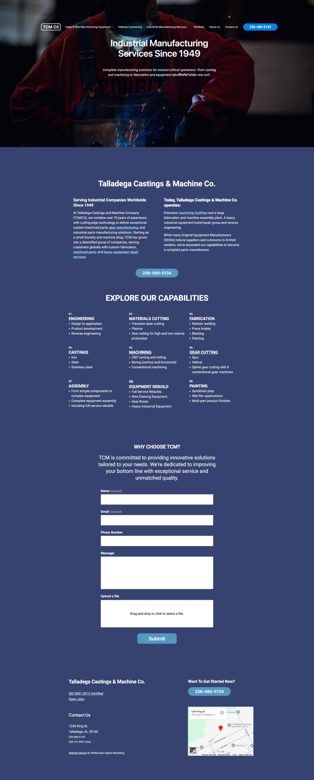 Talladega Castings & Machine website