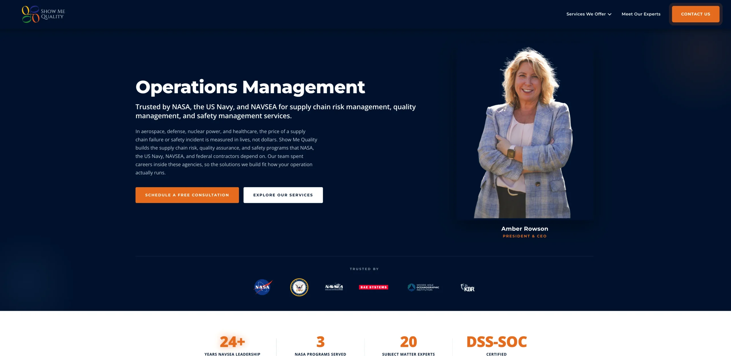 Show Me Quality homepage